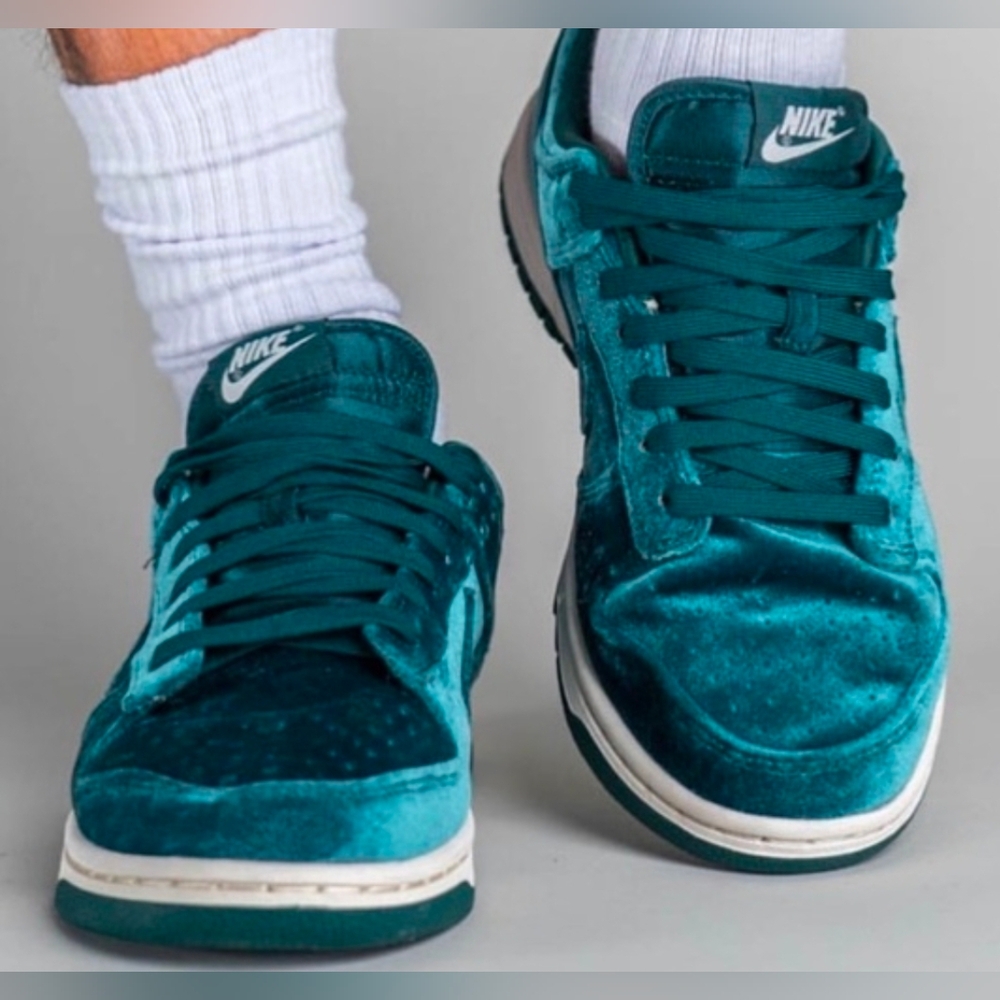 NIKE DUNK GREEN VELVET SNEAKERS DZ5224-300
